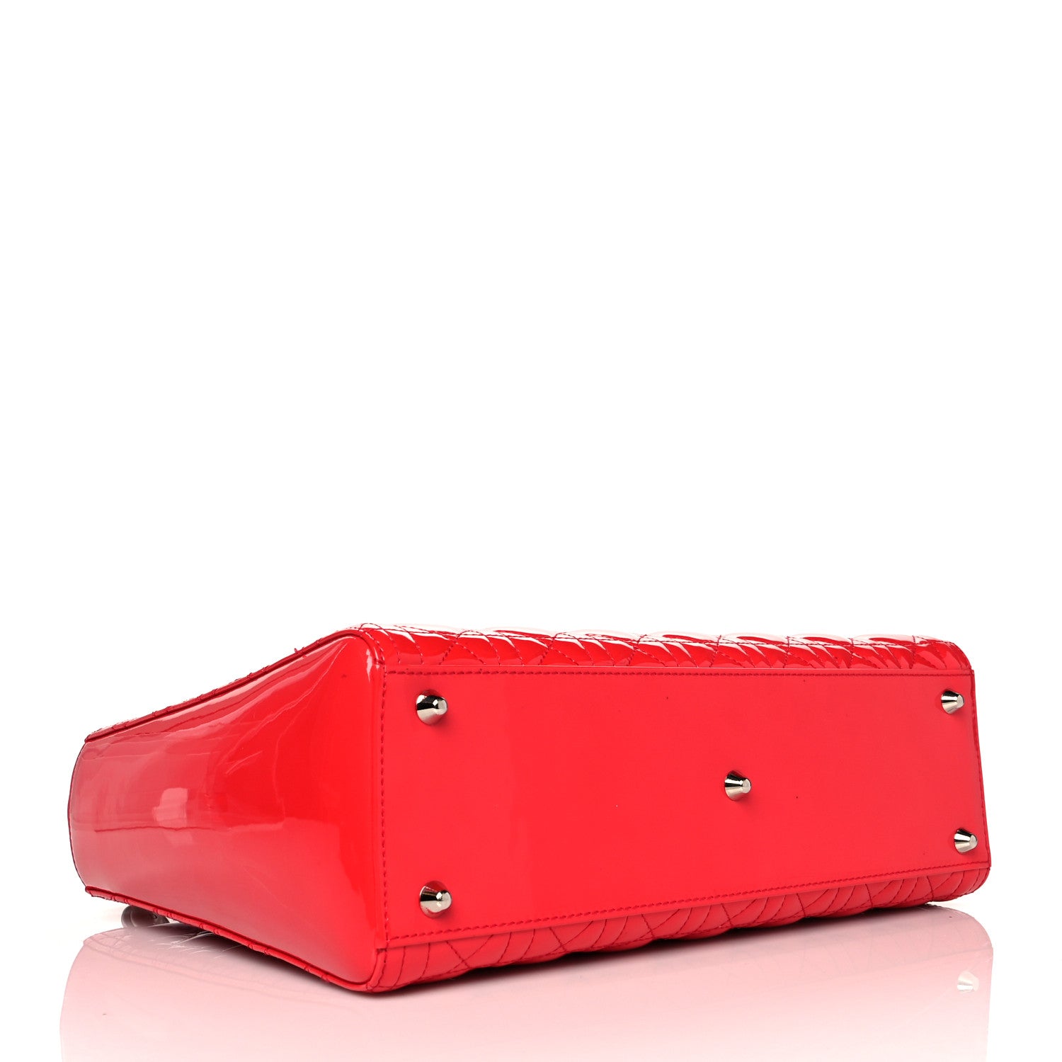 Christian Dior Patent Cannage Large Lady Dior Red 4 of 10