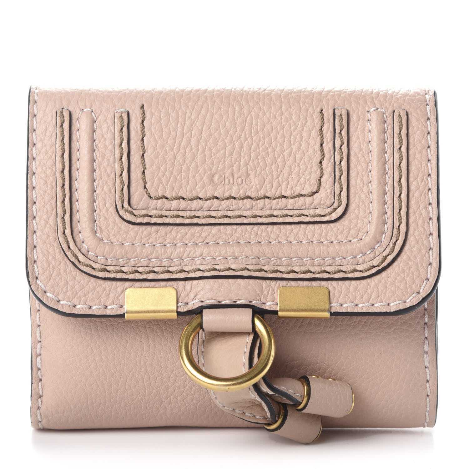 Chloe Grained Calfskin Marcie Square Wallet Blush Nude 1 of 6