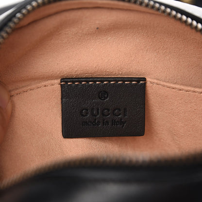 Gucci Calfskin Matelasse Animal Studs GG Marmont Belt Bag 85 34 Black 6 of 7