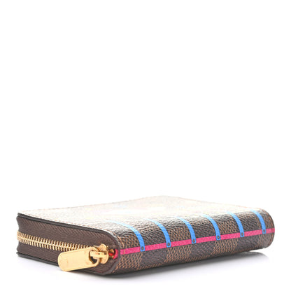 Louis Vuitton Damier Ebene 2020 Christmas Animation Roller Coaster Zippy Coin Purse Pivoine 4 of 7