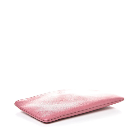 Gucci Pebbled Calfskin Large Bamboo Clutch Pink 4 of 8