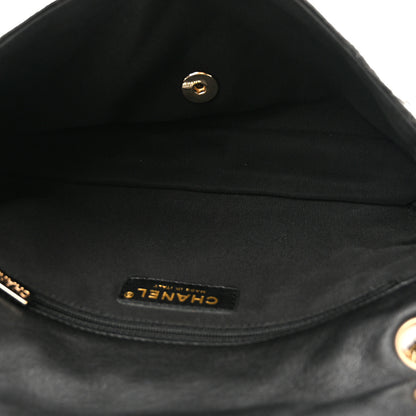 Chanel Velvet Quilted Medium Flap Black White 5 of 10