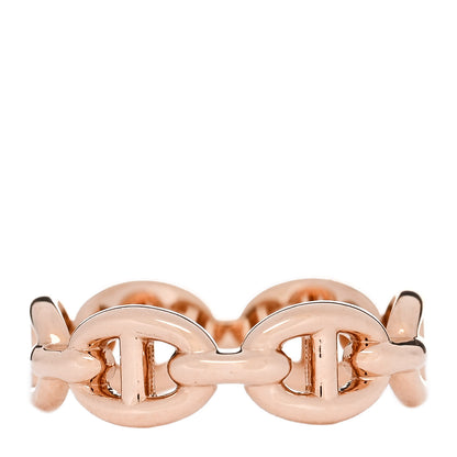 Hermes 18K Rose Gold PM Chaine d'Ancre Enchainee Ring 50 5.25 3 of 7