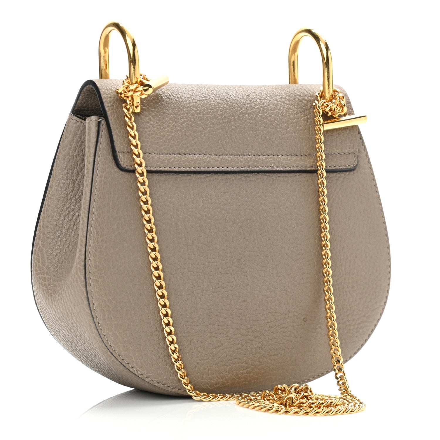 Chloe Grained Lambskin Mini Drew Shoulder Bag Motty Grey 3 of 9