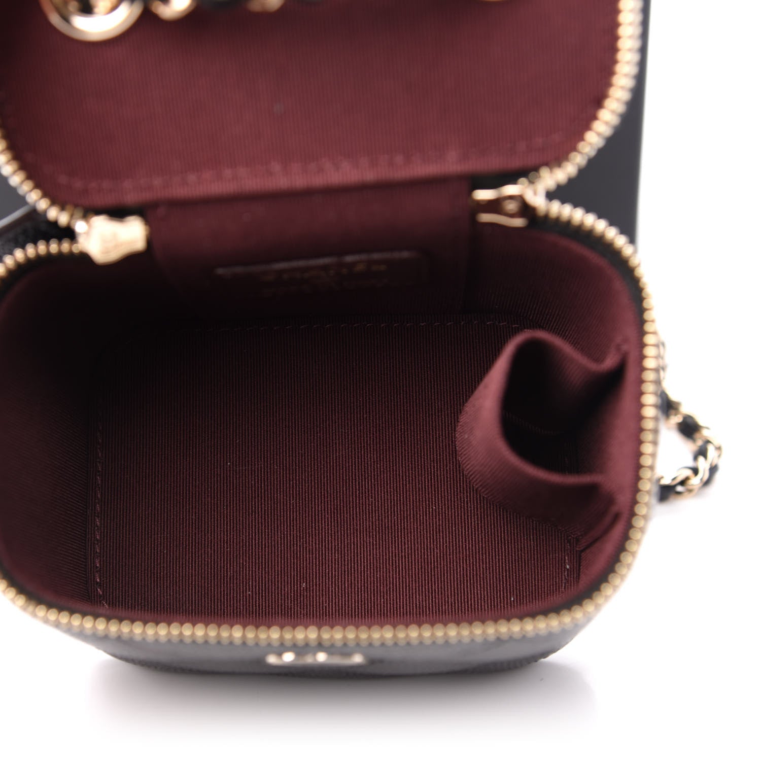Chanel Caviar Quilted Mini Vanity Case With Chain Black 5 of 11