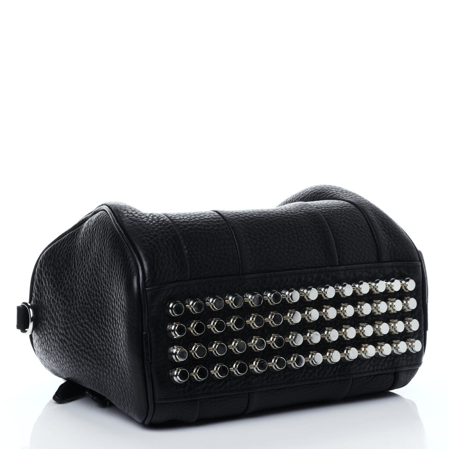 Pebbled Lambskin Rockie Black Silver Hardware