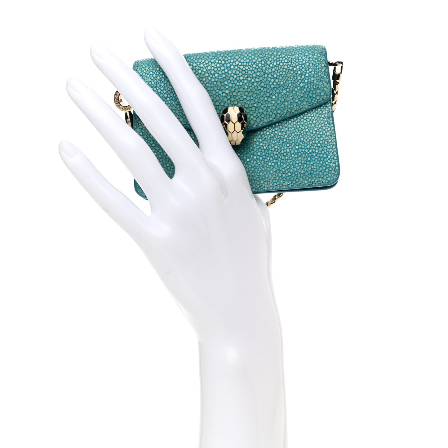 Galuchat Serpenti Forever Miniature Bag Charm Green