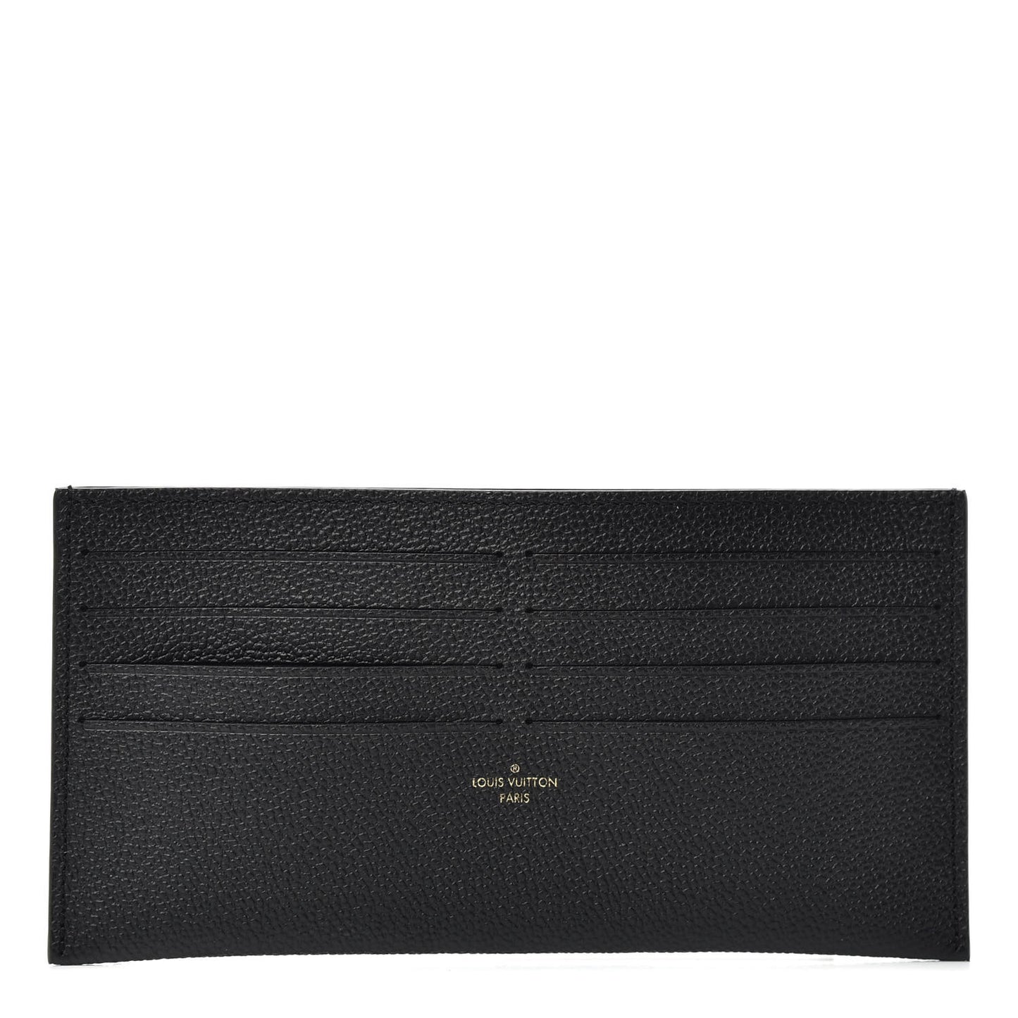 Calfskin Felicie Chain Wallet Card Holder Insert Black