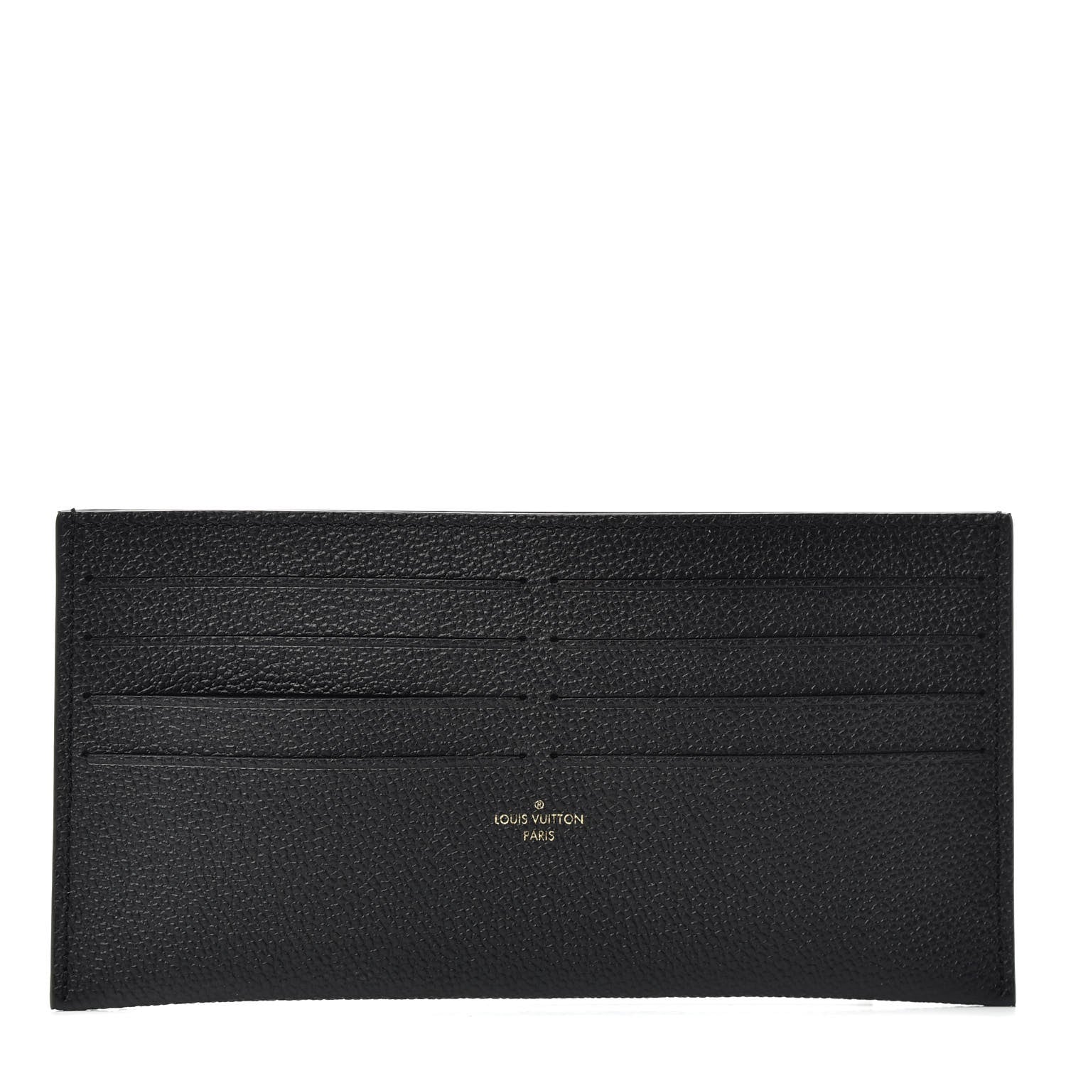 Louis Vuitton Calfskin Felicie Chain Wallet Card Holder Insert Black 1 of 6
