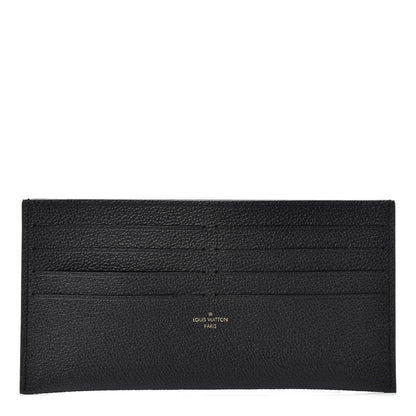 Louis Vuitton Calfskin Felicie Chain Wallet Card Holder Insert Black 1 of 6