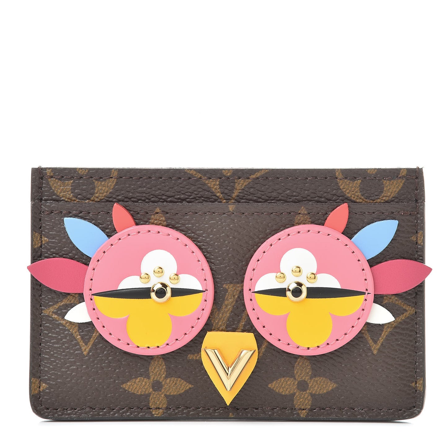 Monogram Lovely Birds Card Holder