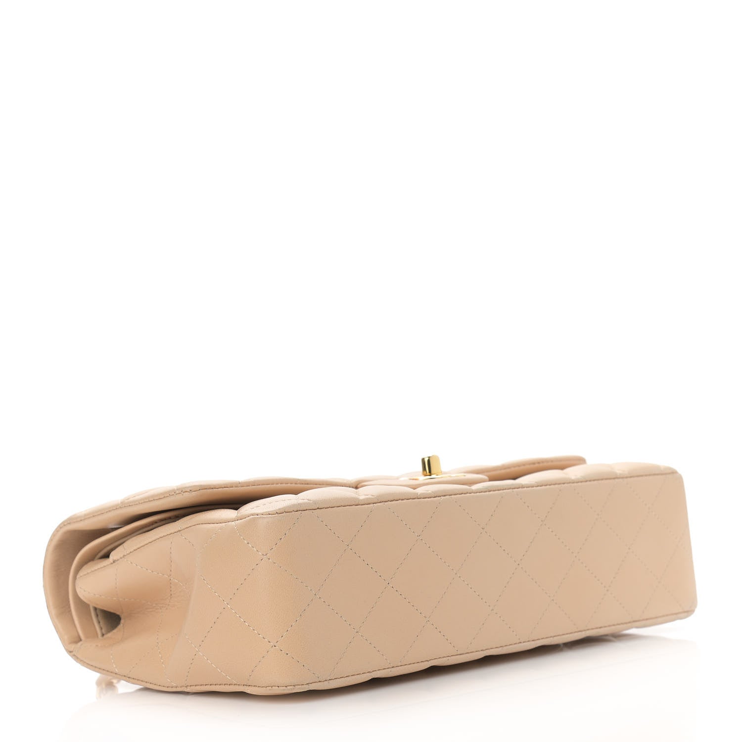 Chanel Lambskin Quilted Medium Double Flap Beige 4 of 12