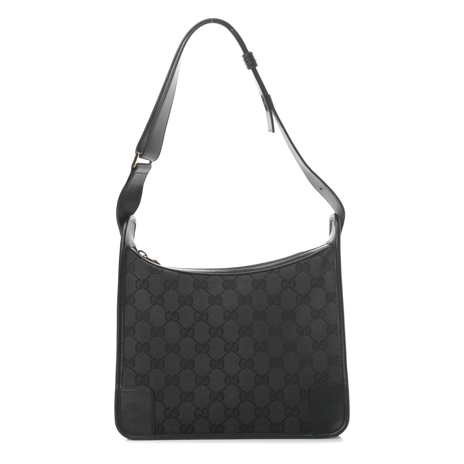Gucci Nylon Monogram Shoulder Bag Black 1 of 12