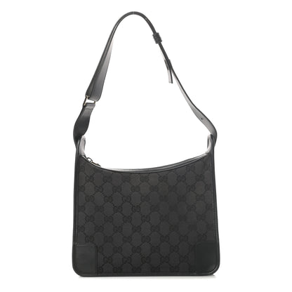Gucci Nylon Monogram Shoulder Bag Black 1 of 12