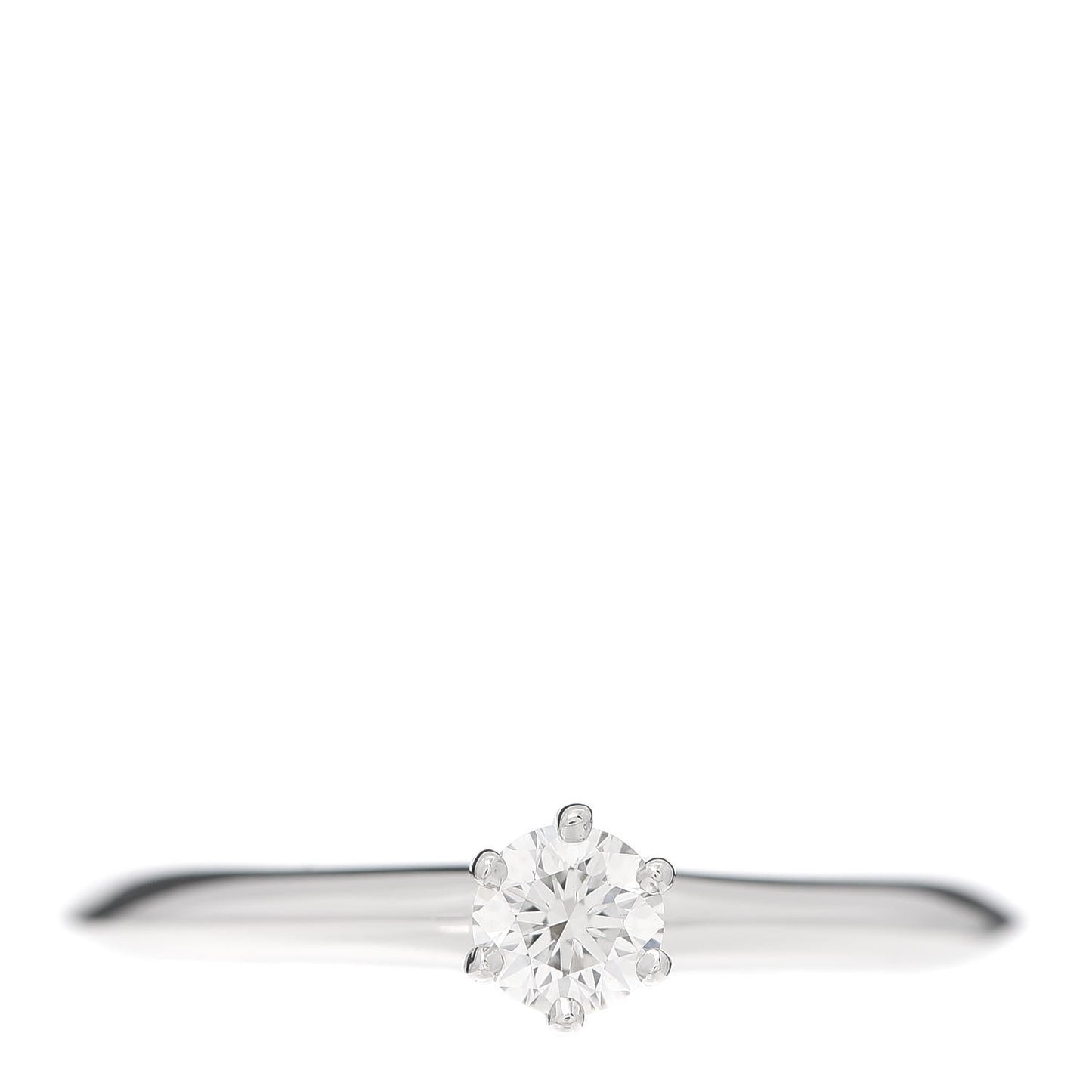 Platinum Diamond .19ct Solitaire Engagement Ring 51 5.75