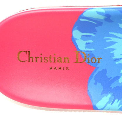Christian Dior Canvas D-Flower Pop Embroidered Dway 10mm Slide Sandals 39.5 Pink Blue Multicolor 8 of 8