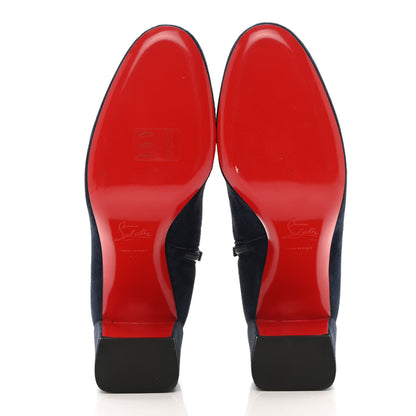 Christian Louboutin Suede Castarika Round Toe Ankle Booties 39 Nocturne 5 of 12