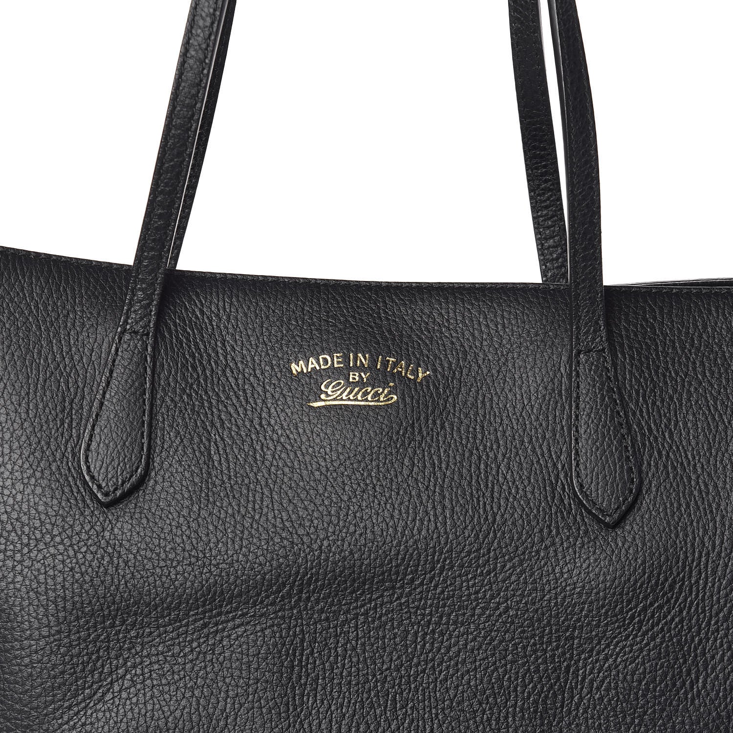 Gucci Pebbled Calfskin Medium Swing Tote Black 9 of 9