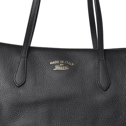 Gucci Pebbled Calfskin Medium Swing Tote Black 9 of 9
