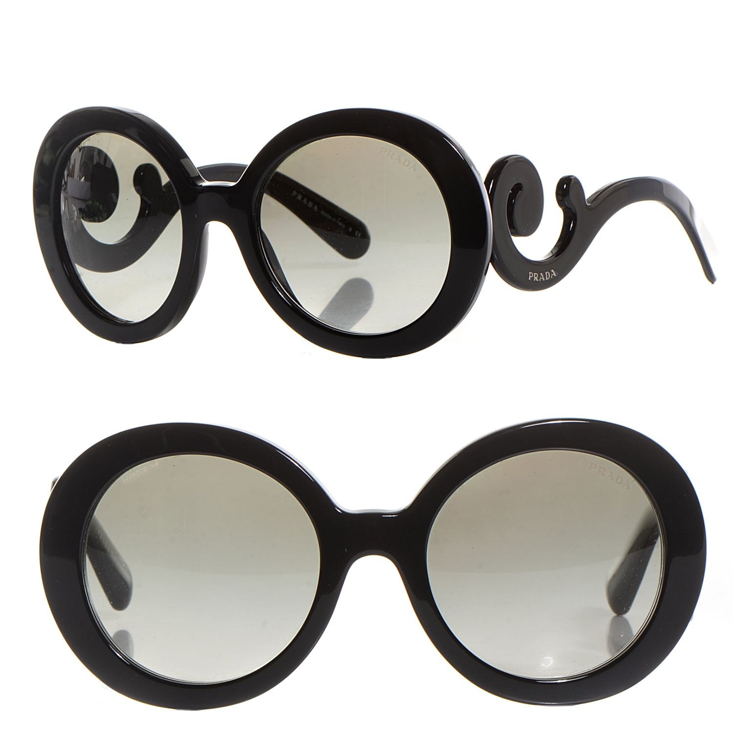 Prada Baroque Sunglasses SPR 27N Black 1 of 7