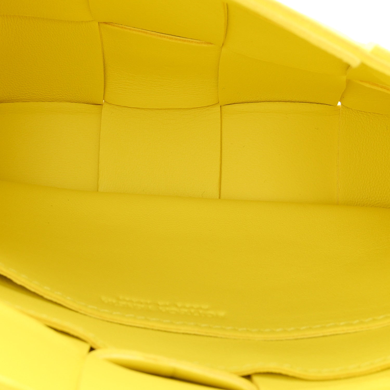 Bottega Veneta Lambskin Maxi Intrecciato Small Cassette Crossbody Bag Lemonade 5 of 10