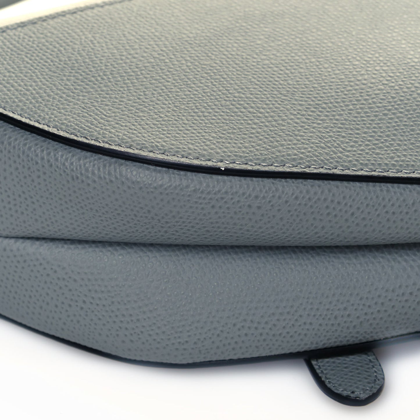 Grained Calfskin Saddle Bag Sky Blue