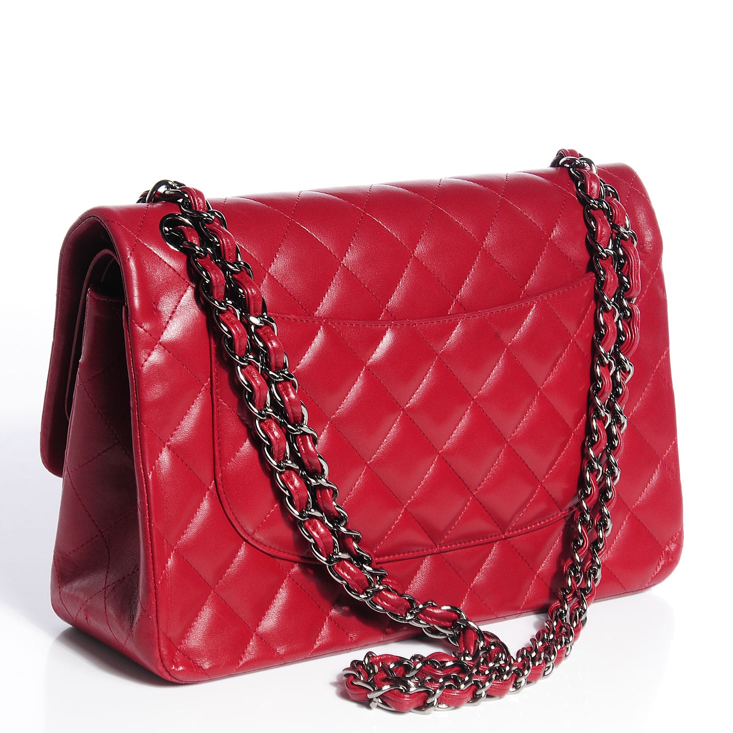Chanel Lambskin Jumbo Double Flap Red 3 of 8