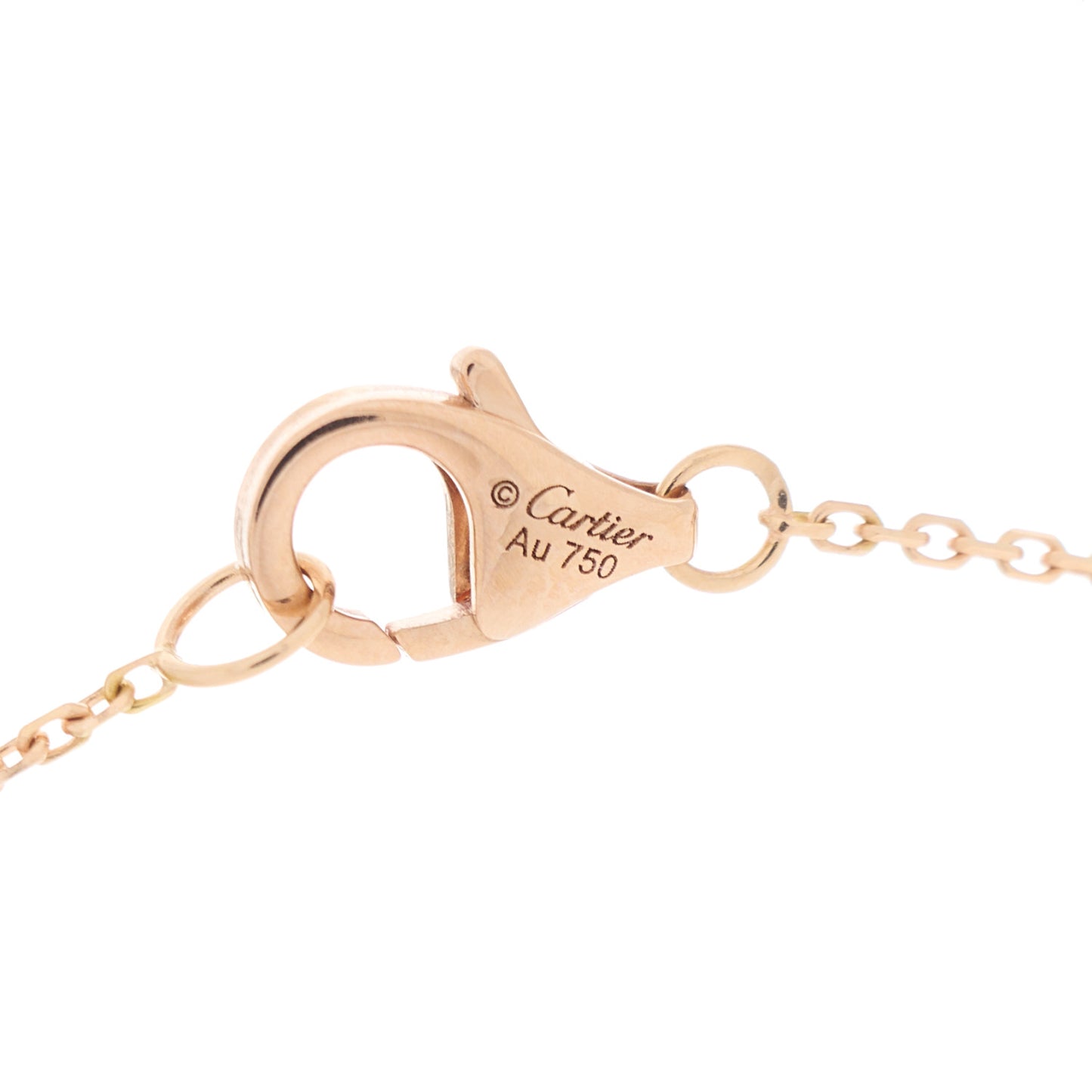 18K Pink Yellow White Gold Diamond Trinity Pendant Necklace