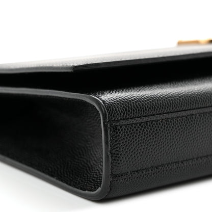 Saint Laurent Grain De Poudre Monogram Cassandre Clutch Black 9 of 17
