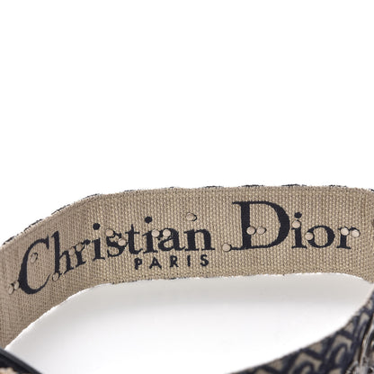 Christian Dior Oblique Studded Shoulder Strap Blue 3 of 4