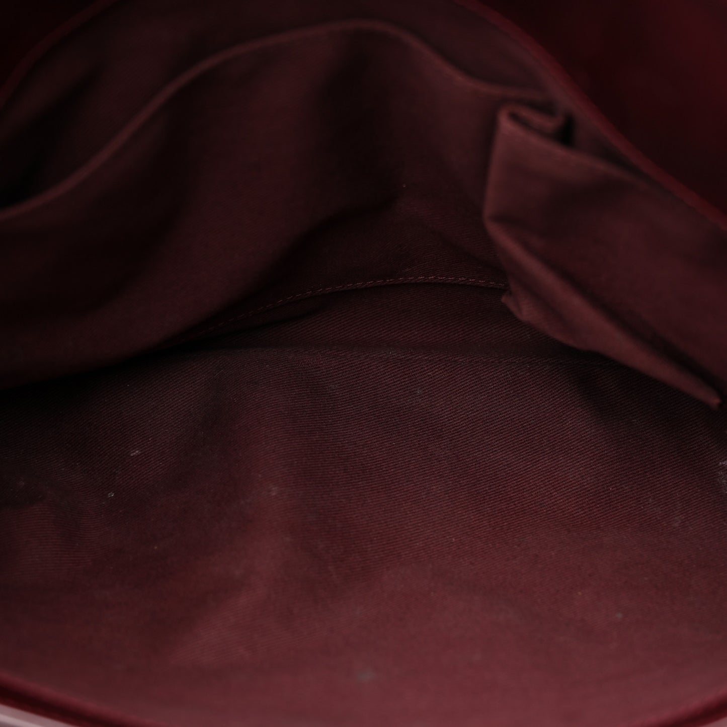 Patent Quilted Maxi Just Mademoiselle Bowling Bag Burgundy