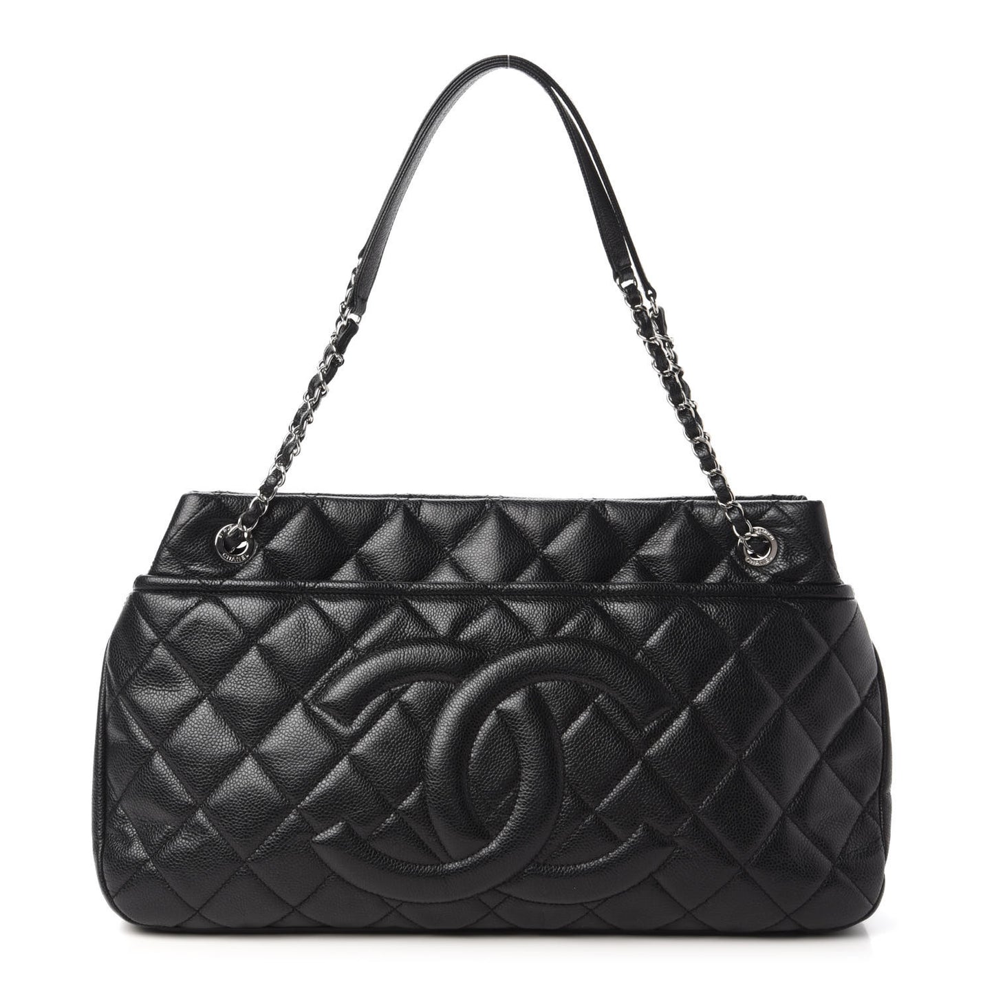 Caviar Quilted Timeless CC Soft Tote Black