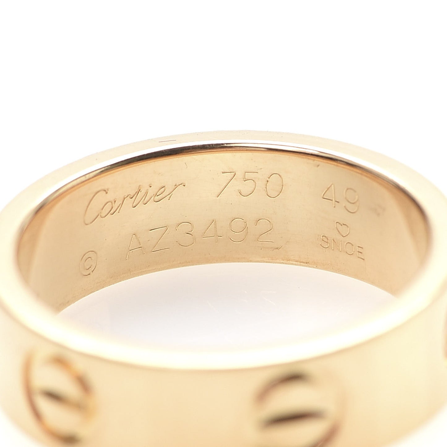 18K Yellow Gold 5.5mm LOVE Ring 49 4.75