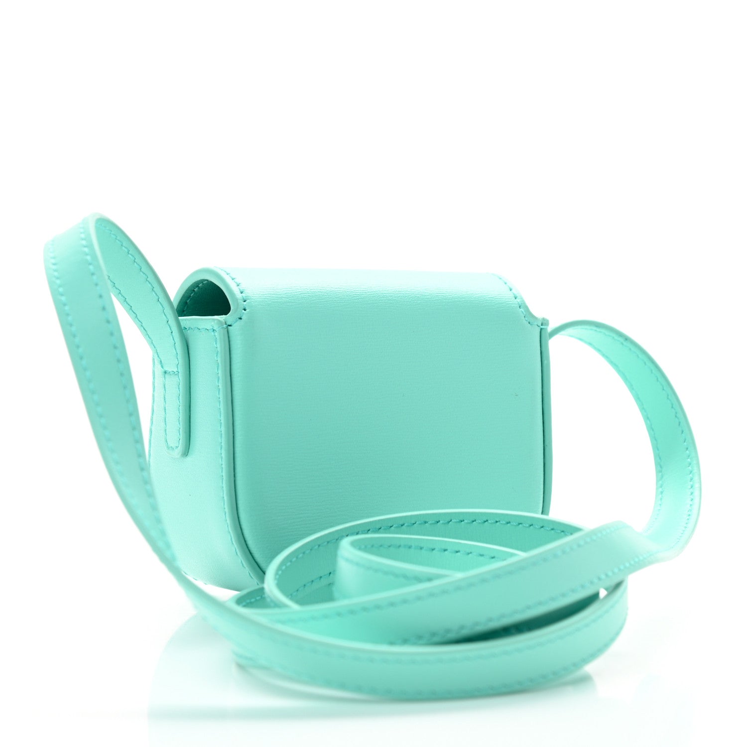 Celine Calfskin Triomphe Airpods Case With Strap Turquoise 3 of 12