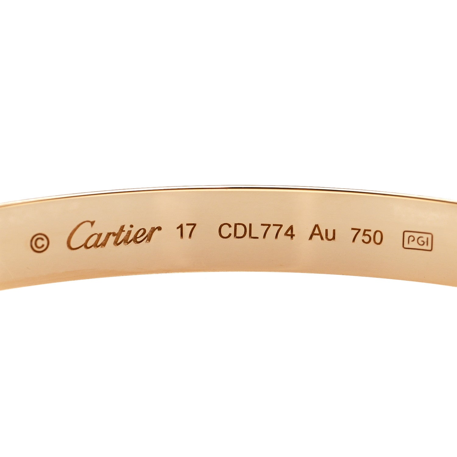 Cartier 18K Yellow Gold LOVE Bracelet 17 3 of 3