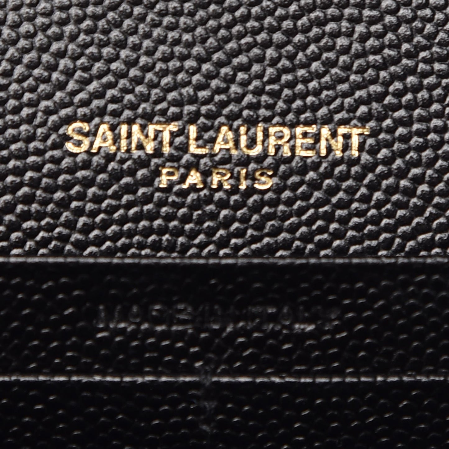Grain De Poudre Matelasse Chevron Monogram Chain Wallet Black