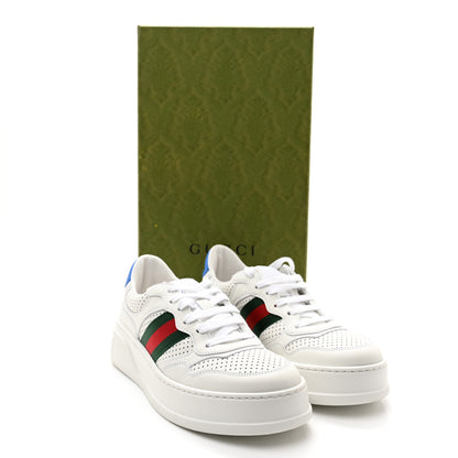 Gucci Calfskin Web Perforated Womens Platform 55mm Sneakers 39.5 White Bright Splash 11 of 11