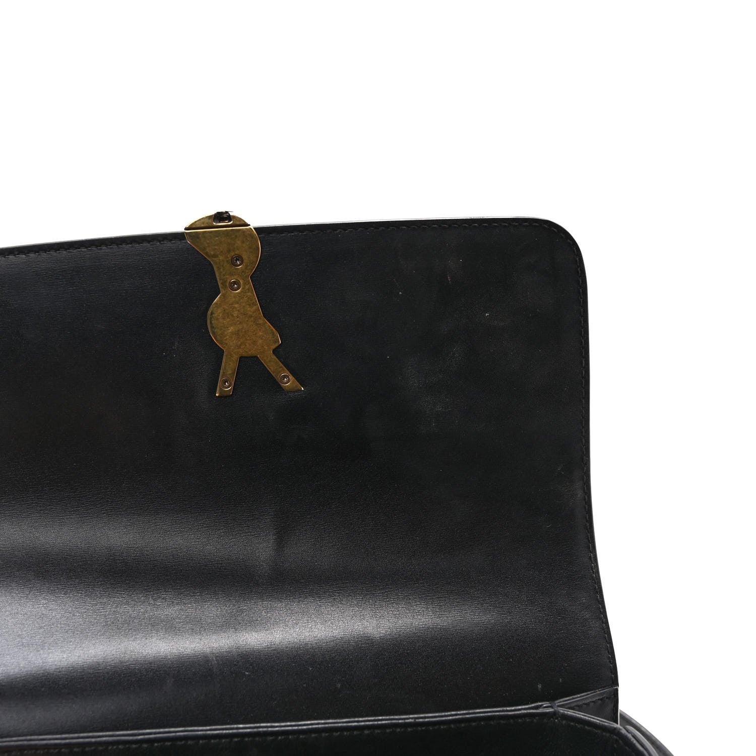 Saint Laurent Box Calfskin Monogram Medium Solferino Satchel Black 11 of 12