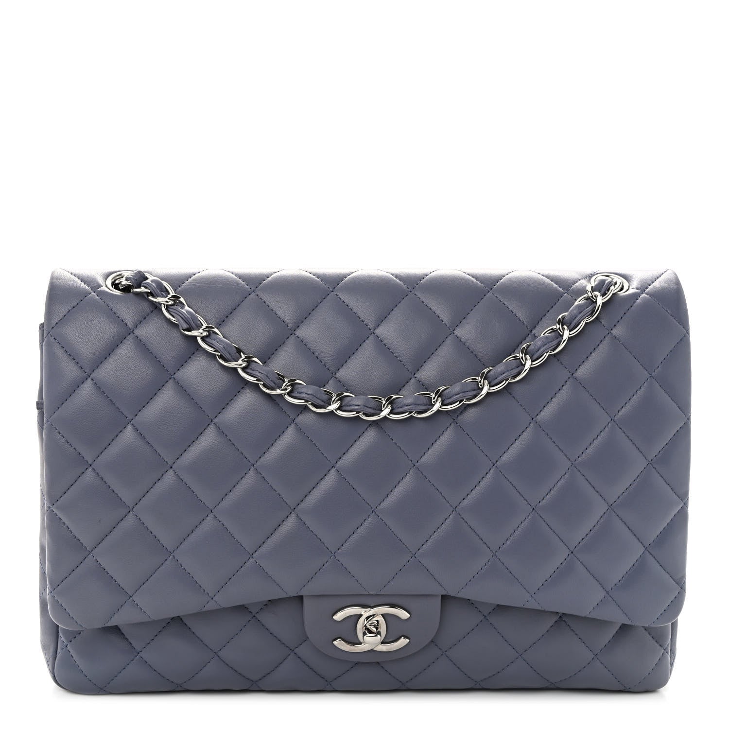 Chanel Lambskin Quilted Maxi Double Flap Light Purple 1 of 11
