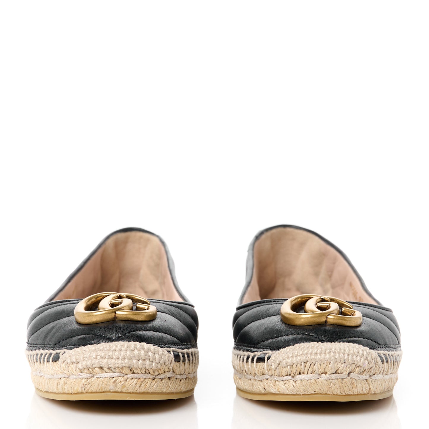 Nappa Matelasse GG Marmont Espadrilles 37.5 Black