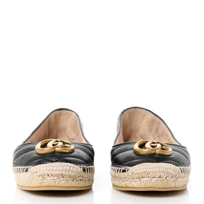 Gucci Nappa Matelasse GG Marmont Espadrilles 37.5 Black 2 of 11