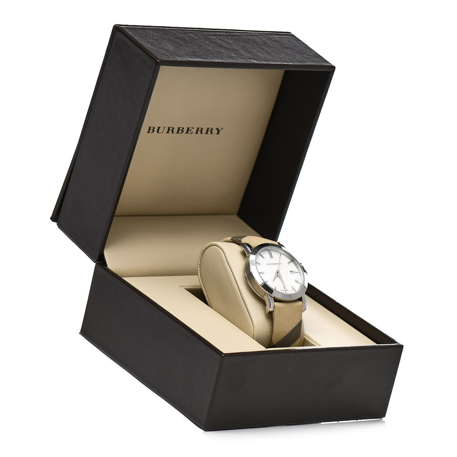 Burberry Stainless Steel Calfskin 38mm Heritage Nova Check Quartz Watch BU1390 5 of 5