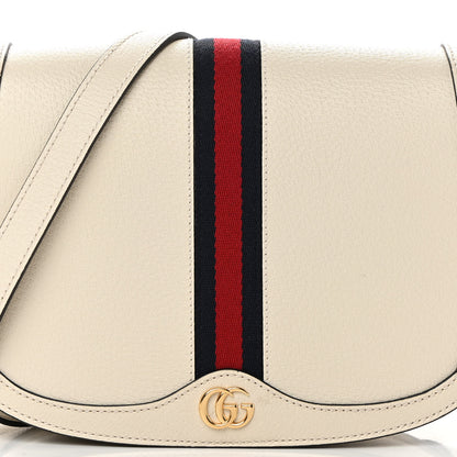 Gucci Textured Calfskin Small Ophidia Flap Messenger Bag Mystic White 8 of 12