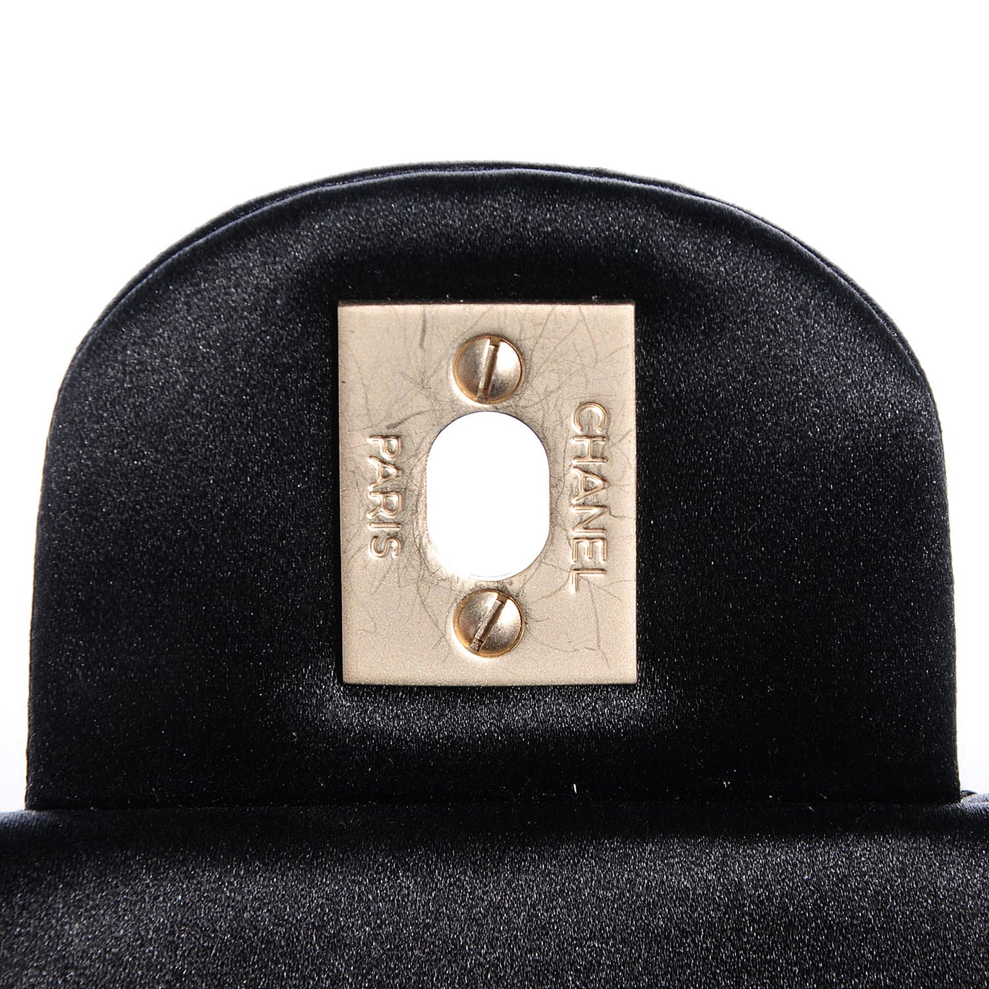 Jewel Satin Quilted East West Flap Black