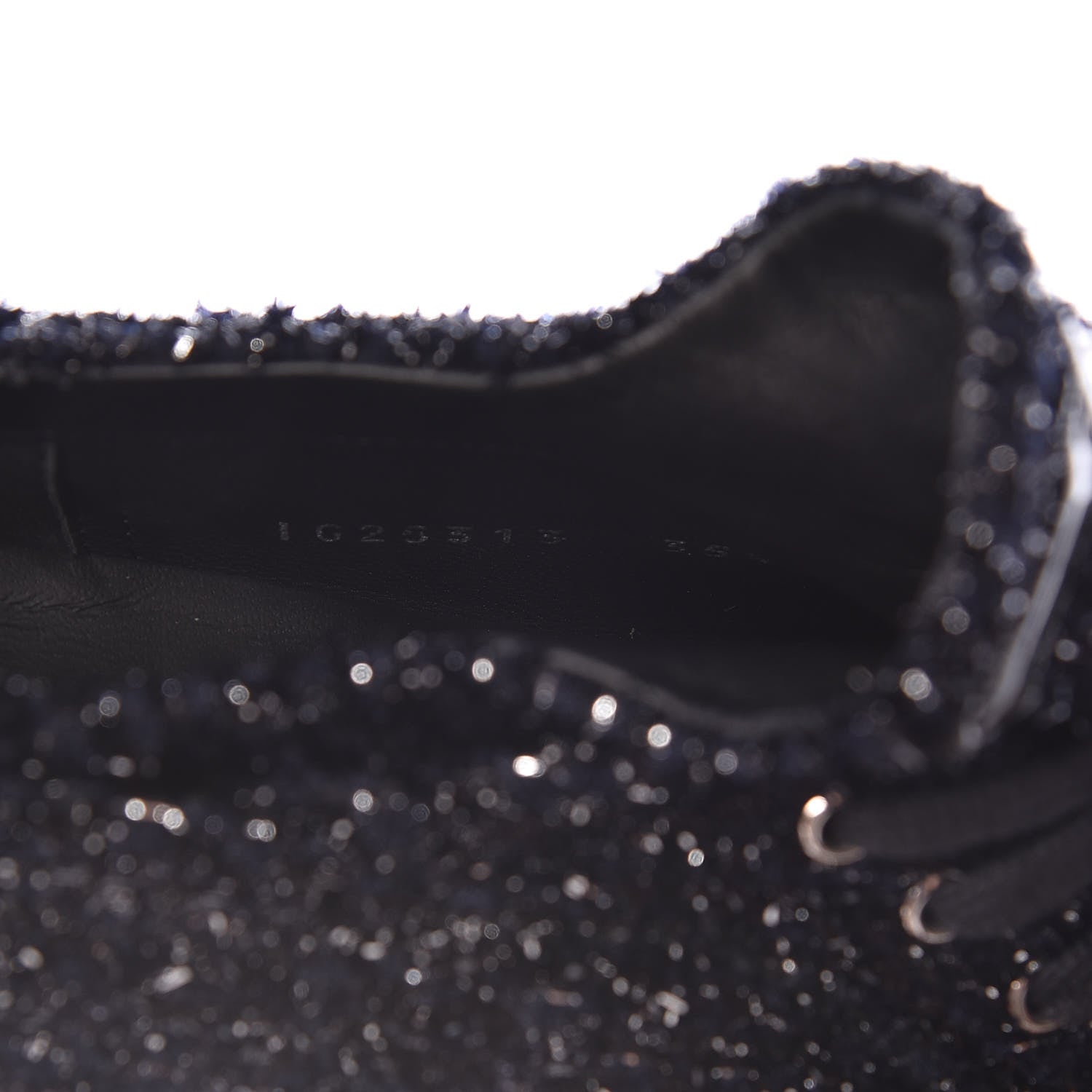 Chanel Lurex Tweed Patent Lace Up Sneakers 35.5 Dark Navy Blue 8 of 8