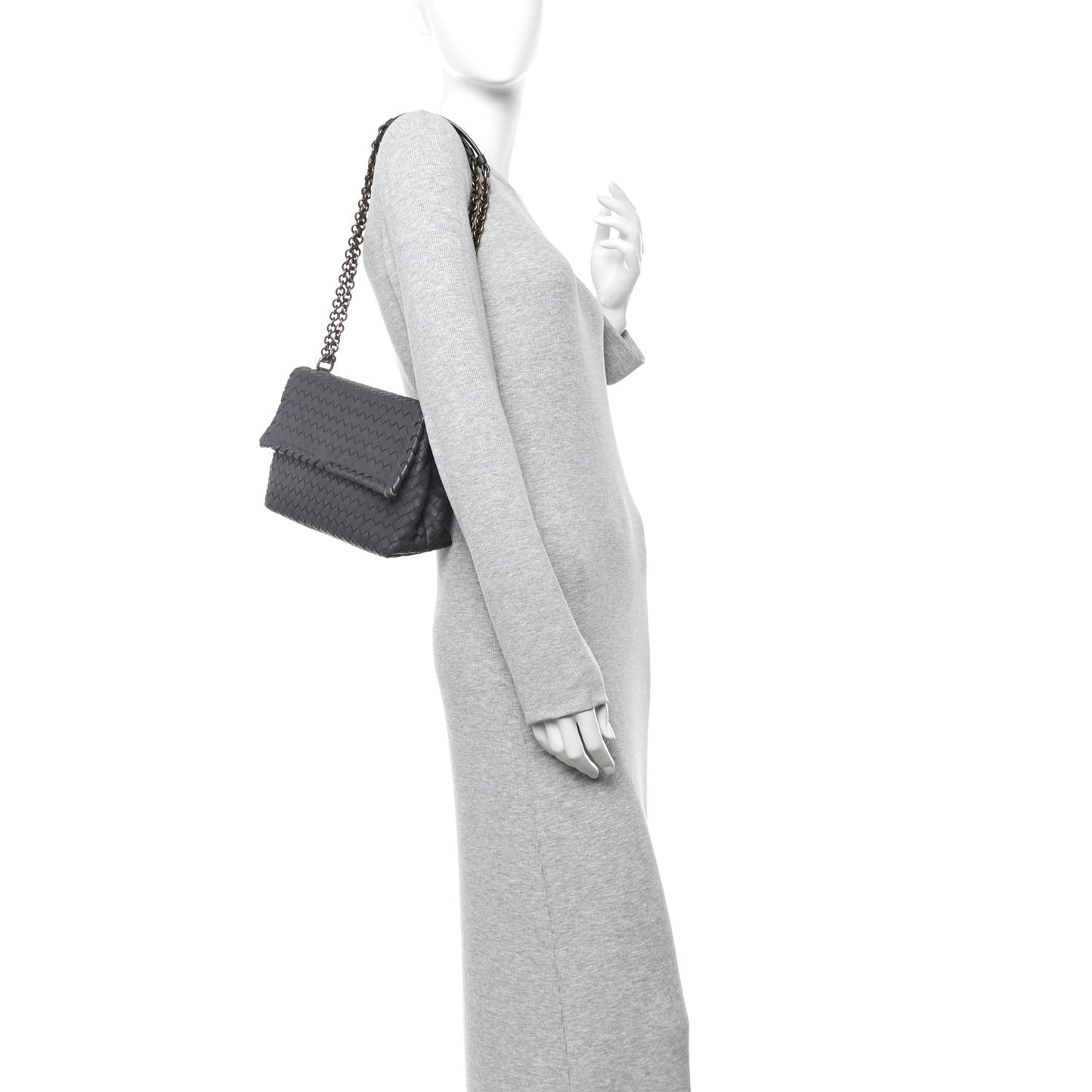 Nappa Intrecciato Medium Olimpia Shoulder Bag Quetsche