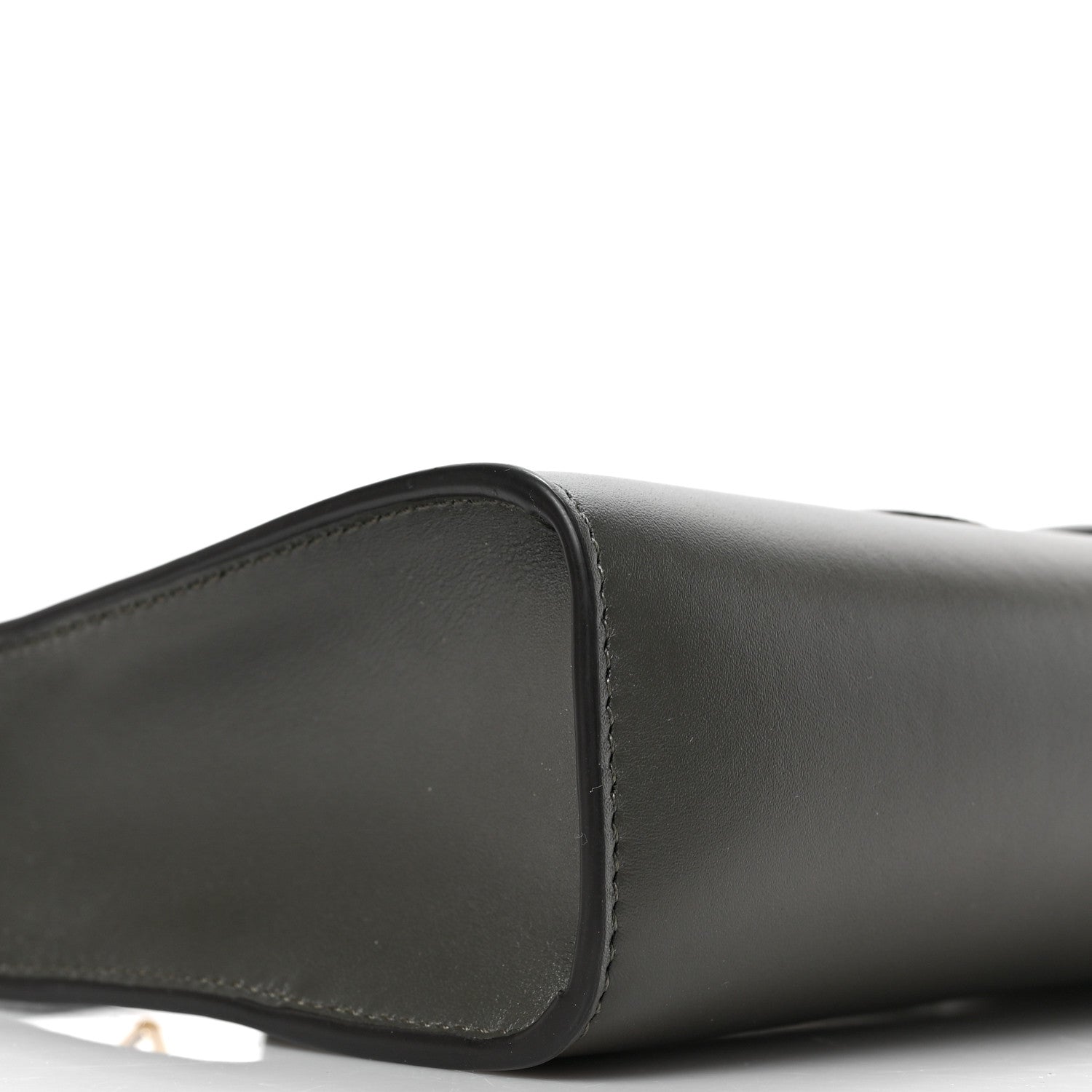 Celine Smooth Calfskin Cuir Triomphe Shoulder Bag Dark Army 7 of 8
