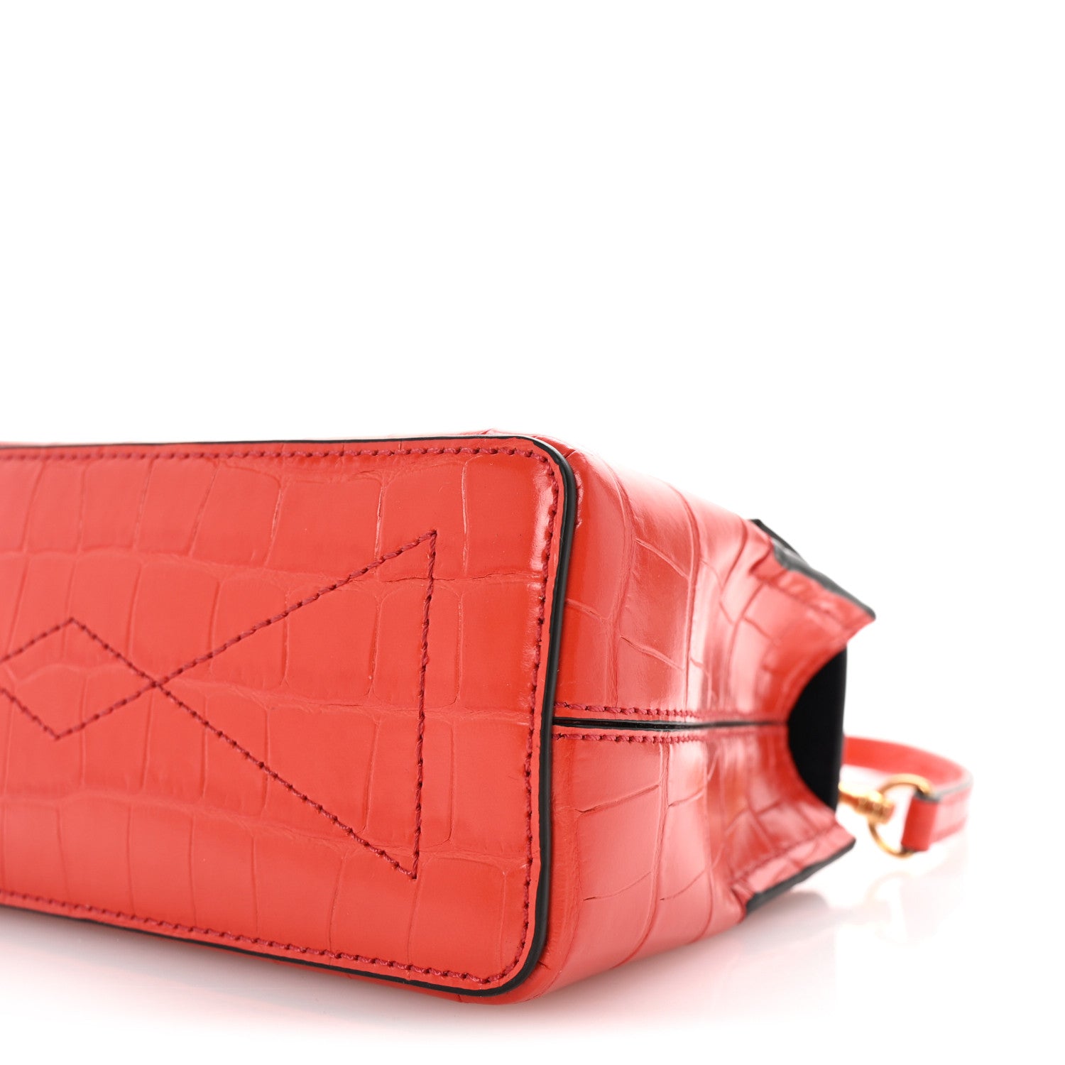 Mulberry Shiny Crocodile Embossed Micro Seaton Hibiscus Red 10 of 10