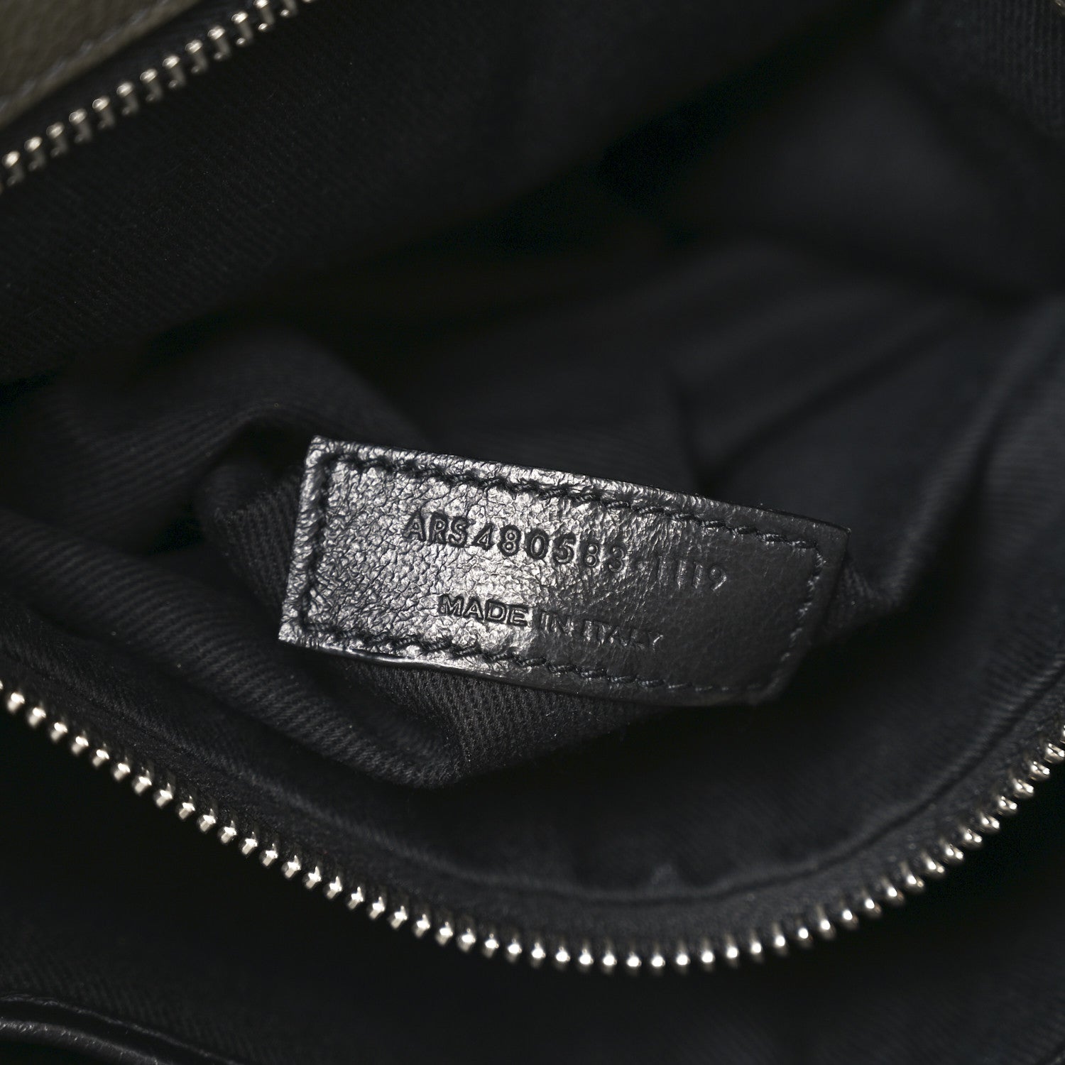 Saint Laurent Grained Calfskin Sac De Jour Souple North South Tote Kaki Militaire 7 of 10