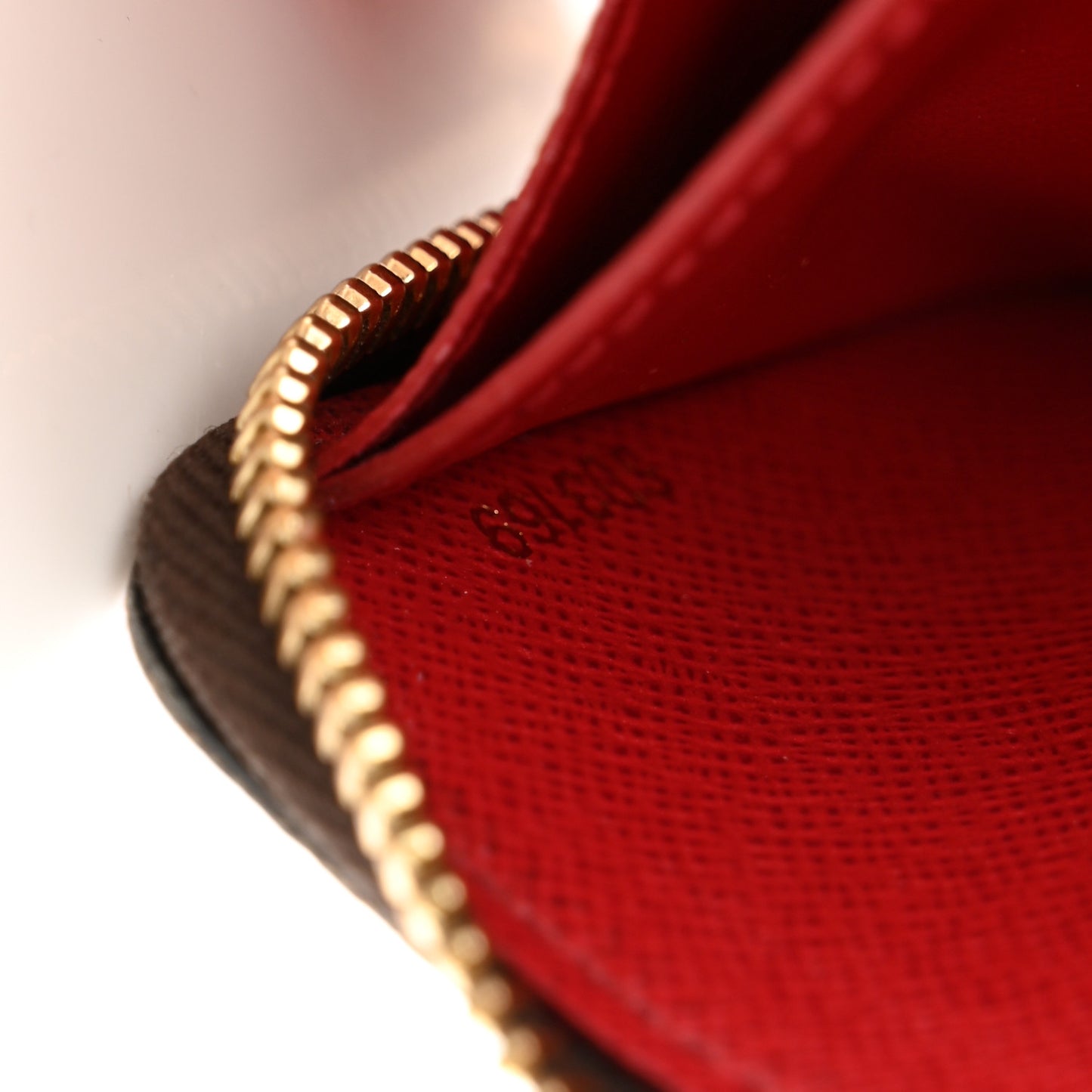 Damier Ebene Clemence Wallet Cherry